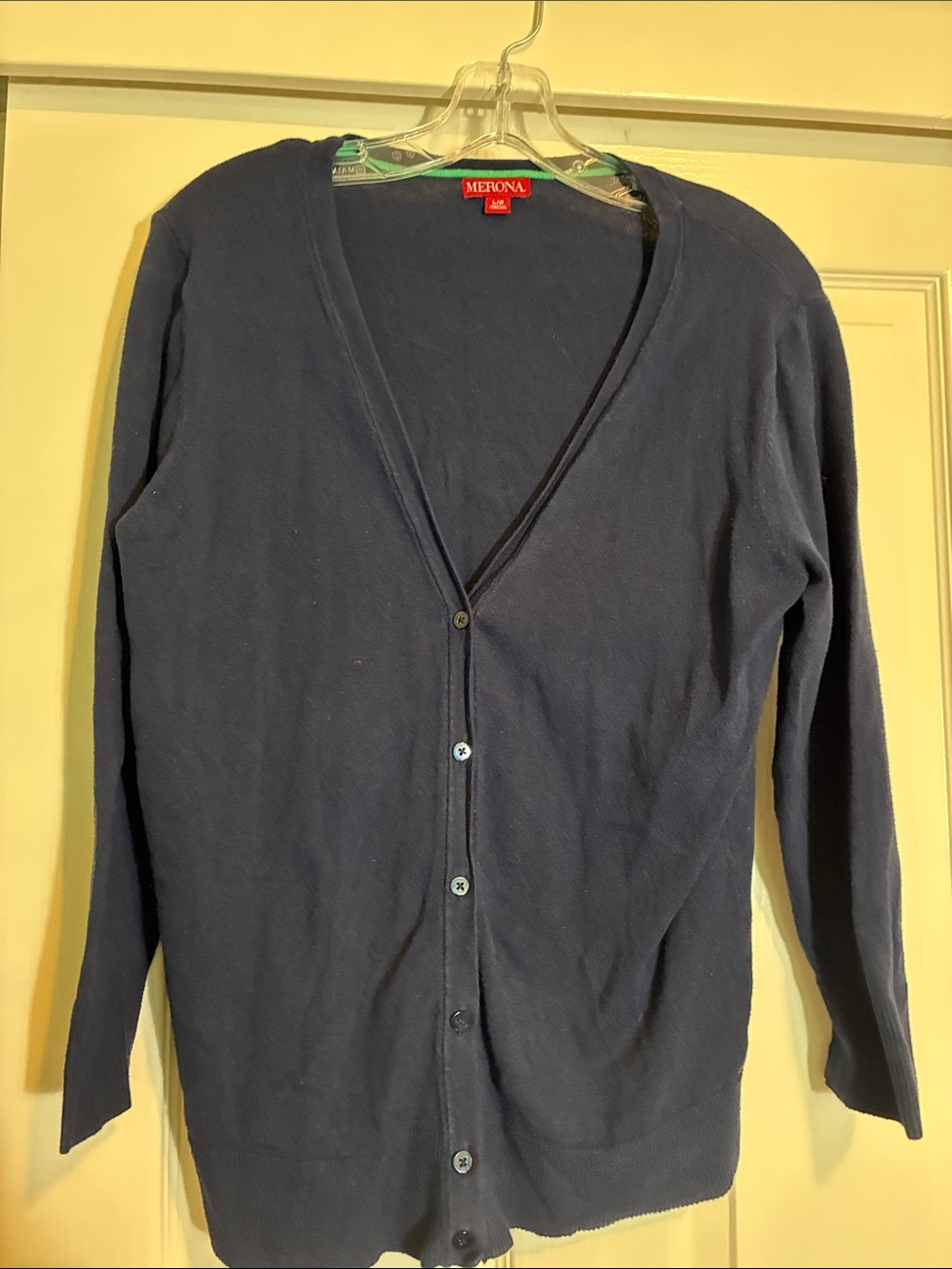 Merona Men's Dark Navy Button-Front V-Neck Cardigan